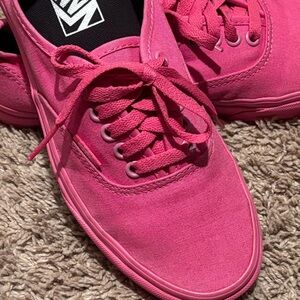 Vans Pink Canvas Low Top Sneakers
